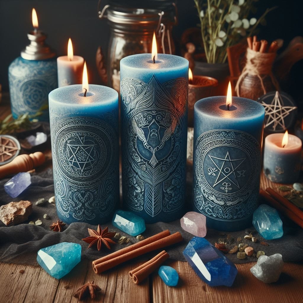 velas azules